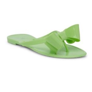 Pool Slides | Bow Sandals - Lime Size 6